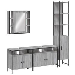 Ensemble d'armoires de salle de bain 4 pcs sonoma gris 