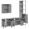 Ensemble d'armoires de salle de bain 4 pcs sonoma gris 