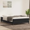 Sommier à lattes de lit avec matelas noir 160x210 cm velours 