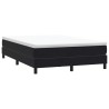 Sommier à lattes de lit avec matelas noir 160x210 cm velours 