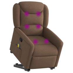 Fauteuil de massage inclinable Marron Tissu 