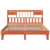 Cadre de lit sans matelas cire marron 180x200cm bois pin massif 