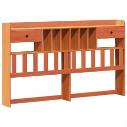 Cadre de lit sans matelas cire marron 180x200cm bois pin massif 