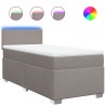Sommier à lattes de lit avec matelas Taupe 90x190 cm Tissu 