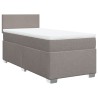 Sommier à lattes de lit avec matelas Taupe 90x190 cm Tissu 