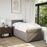 Sommier à lattes de lit avec matelas Taupe 90x190 cm Tissu 