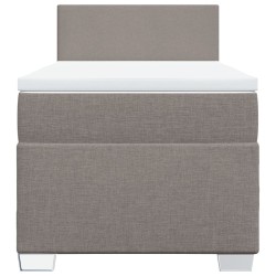 Sommier à lattes de lit avec matelas Taupe 90x190 cm Tissu 