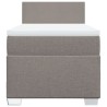 Sommier à lattes de lit avec matelas Taupe 90x190 cm Tissu 