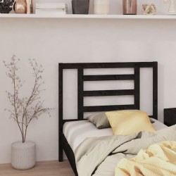 Tête de lit Noir 106x4x100 cm Bois massif de pin 