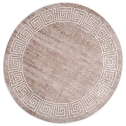 Tapis lavable antidérapant 120 cm beige 