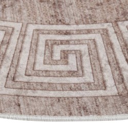 Tapis lavable antidérapant 120 cm beige 
