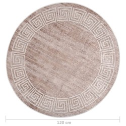 Tapis lavable antidérapant 120 cm beige 