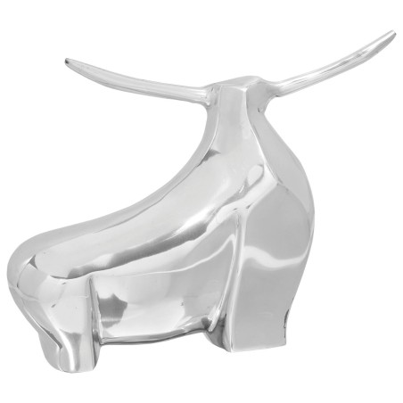 Sculpture de TaureauArgent 37x44x17 cm Aluminium 