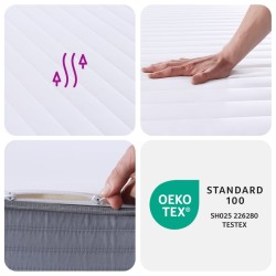 Matelas en mousse moyennement doux 180x200 cm 