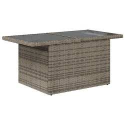 Salon de jardin 5 pcs avec coussins gris résine tressée 