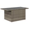 Salon de jardin 5 pcs avec coussins gris résine tressée 