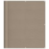 Écran de balcon taupe 120x700 cm 100% polyester oxford 