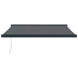 Auvent rétractable anthracite 3x2,5 m tissu et aluminium 