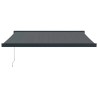 Auvent rétractable anthracite 3x2,5 m tissu et aluminium 