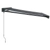 Auvent rétractable anthracite 3x2,5 m tissu et aluminium 
