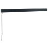 Auvent rétractable anthracite 3x2,5 m tissu et aluminium 