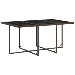 Ensemble à manger de jardin et coussins 7 pcs marron rotin 