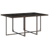 Ensemble à manger de jardin et coussins 7 pcs marron rotin 