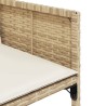 Ensemble à manger de jardin et coussins 7 pcs beige poly rotin 