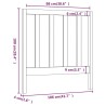 Tête de lit Gris 106x4x100 cm Bois massif de pin 