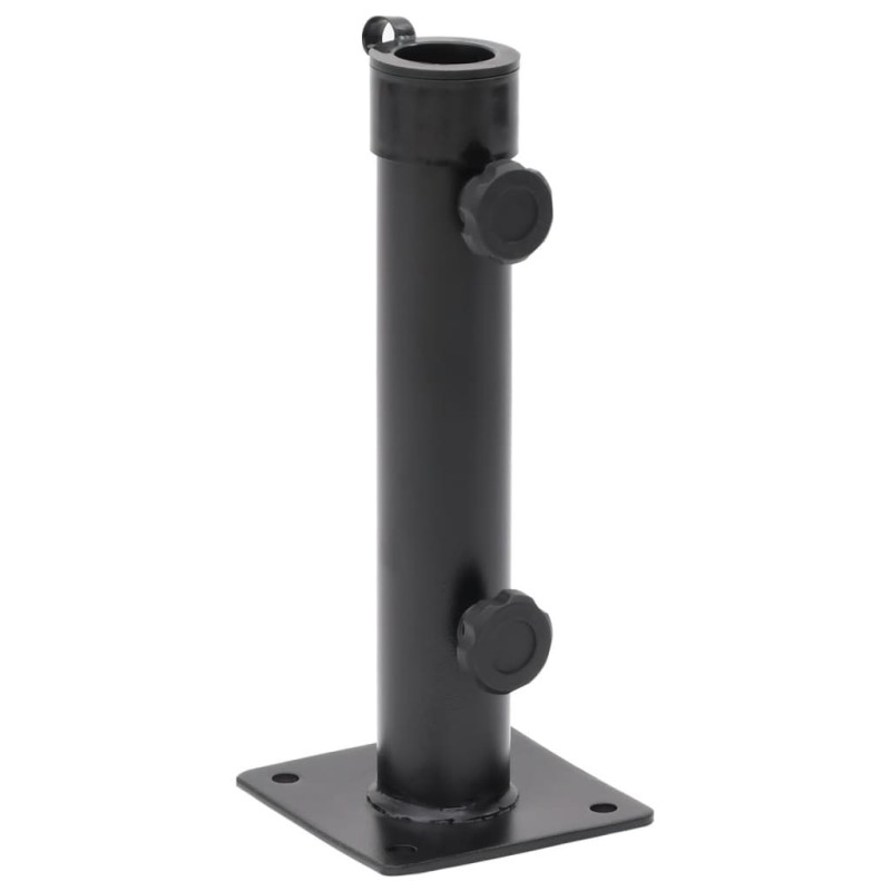 Base de parasol pour mât Ø38/48 mm noir mat acier 