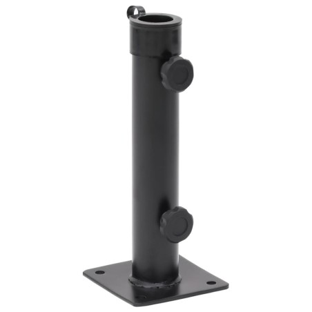Base de parasol pour mât Ø38/48 mm noir mat acier 