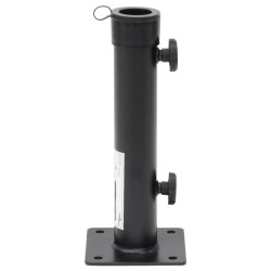 Base de parasol pour mât Ø38/48 mm noir mat acier 