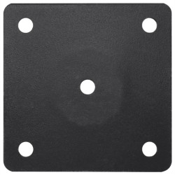Base de parasol pour mât Ø38/48 mm noir mat acier 