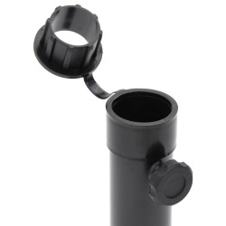 Base de parasol pour mât Ø38/48 mm noir mat acier 