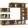 Ensemble de meubles TV 8 pcs Chêne fumé Bois d'ingénierie 