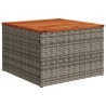 Salon de jardin 6 pcs avec coussins gris résine tressée 