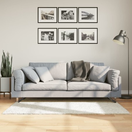 Tapis OVIEDO à poils courts crème 80x150 cm 
