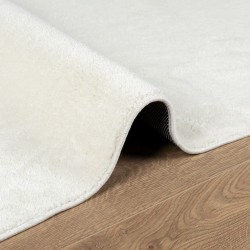 Tapis OVIEDO à poils courts crème 80x150 cm 