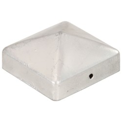 Bouchons de poteau de clôture 6 pcs Métal galvanisé 71x71 mm 