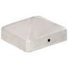 Bouchons de poteau de clôture 6 pcs Métal galvanisé 71x71 mm 