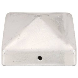 Bouchons de poteau de clôture 6 pcs Métal galvanisé 71x71 mm 