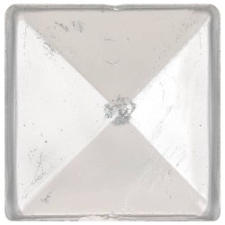 Bouchons de poteau de clôture 6 pcs Métal galvanisé 71x71 mm 