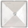 Bouchons de poteau de clôture 6 pcs Métal galvanisé 71x71 mm 