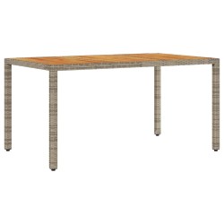 Ensemble à manger de jardin et coussins 5 pcs gris rotin acacia 