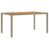 Ensemble à manger de jardin et coussins 5 pcs gris rotin acacia 