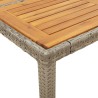 Ensemble à manger de jardin et coussins 5 pcs gris rotin acacia 