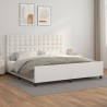 Cadre de lit sans matelas blanc 200x200 cm similicuir 
