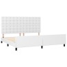 Cadre de lit sans matelas blanc 200x200 cm similicuir 