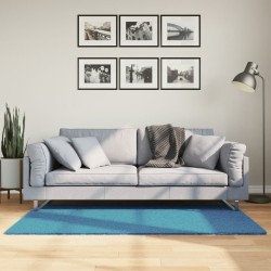 Tapis OVIEDO à poils courts turquoise 80x150 cm 