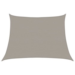 Voile d'ombrage 160 g/m² trapèze gris clair 4/5x3 m PEHD 